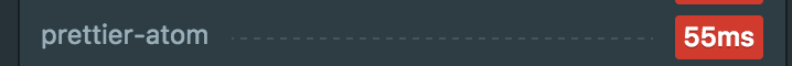 Prettier atom startup after